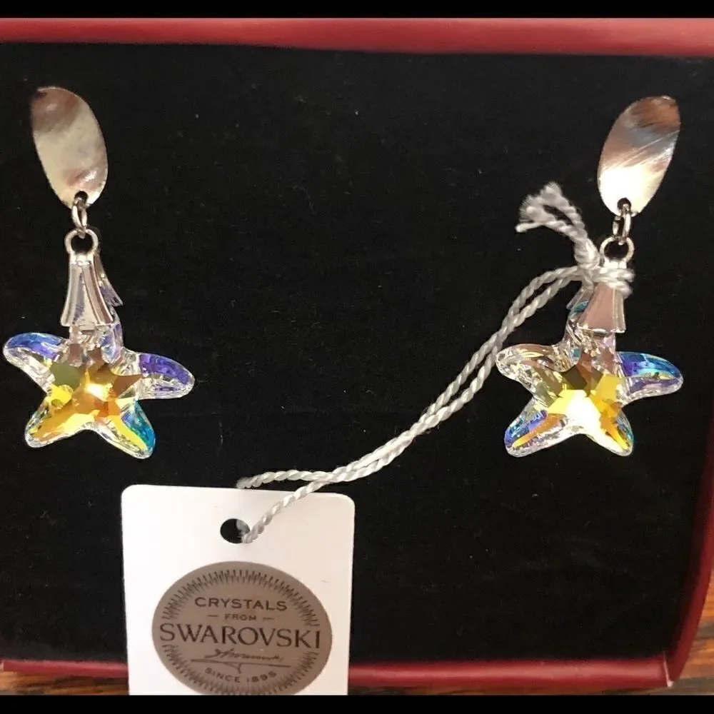 Swarovski Crystals Authentic White Rhodium Star